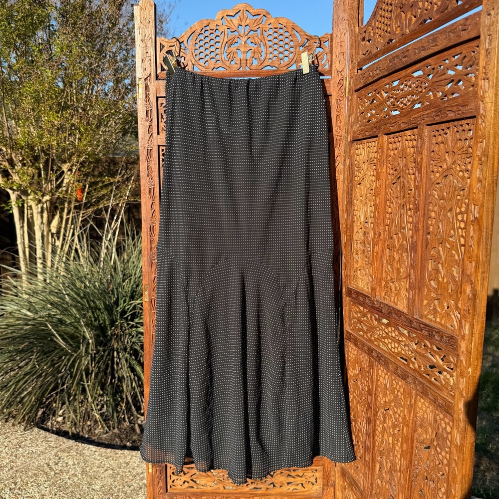 Cato Black Polka Dot Maxi Skirt